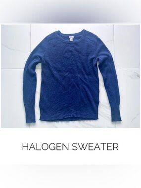 Halogen sweater size Medium cashmere blue